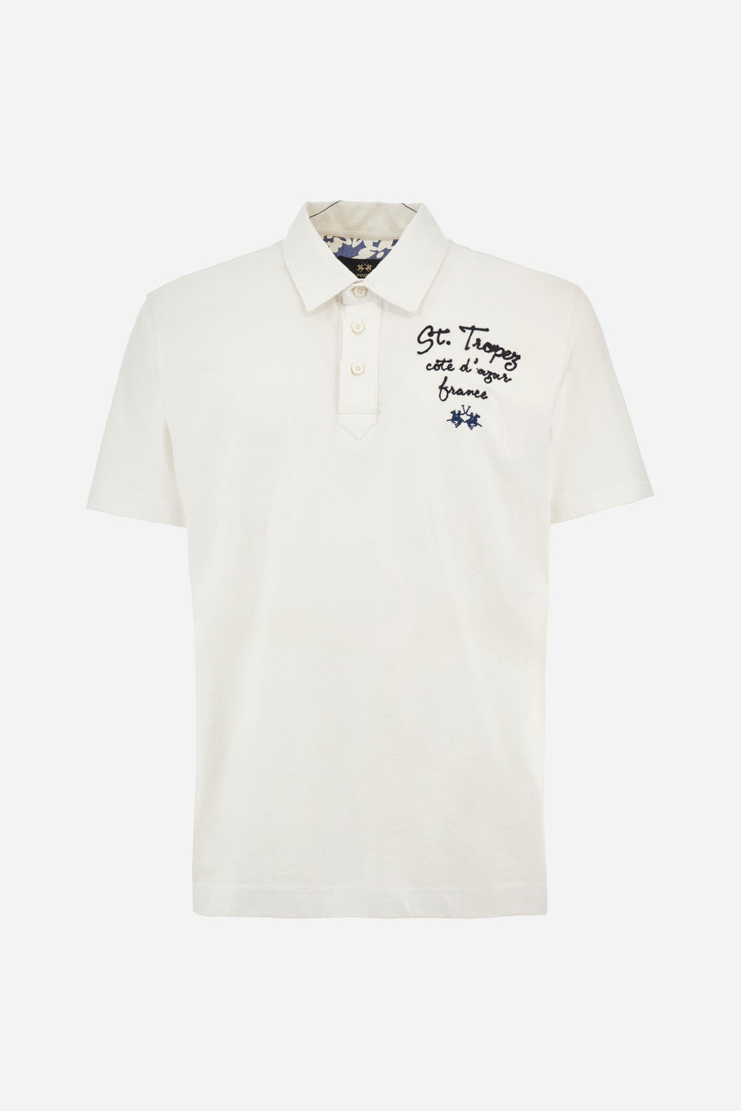 La Martina Regular Fit Polos in Cotton -  YMP611-JS388- Concorde Fashion#color_white-00001
