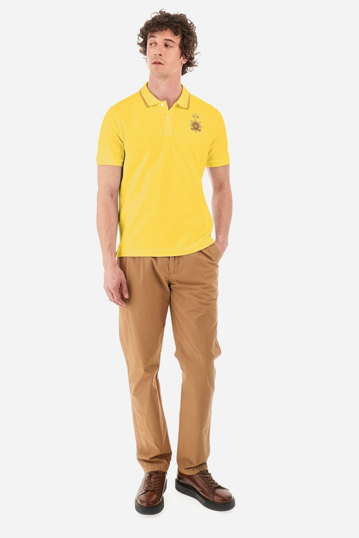 La Martina Regular Fit Polos in Cotton Mix -  YMPG01-PK001- Concorde Fashion#color_gold-02101
