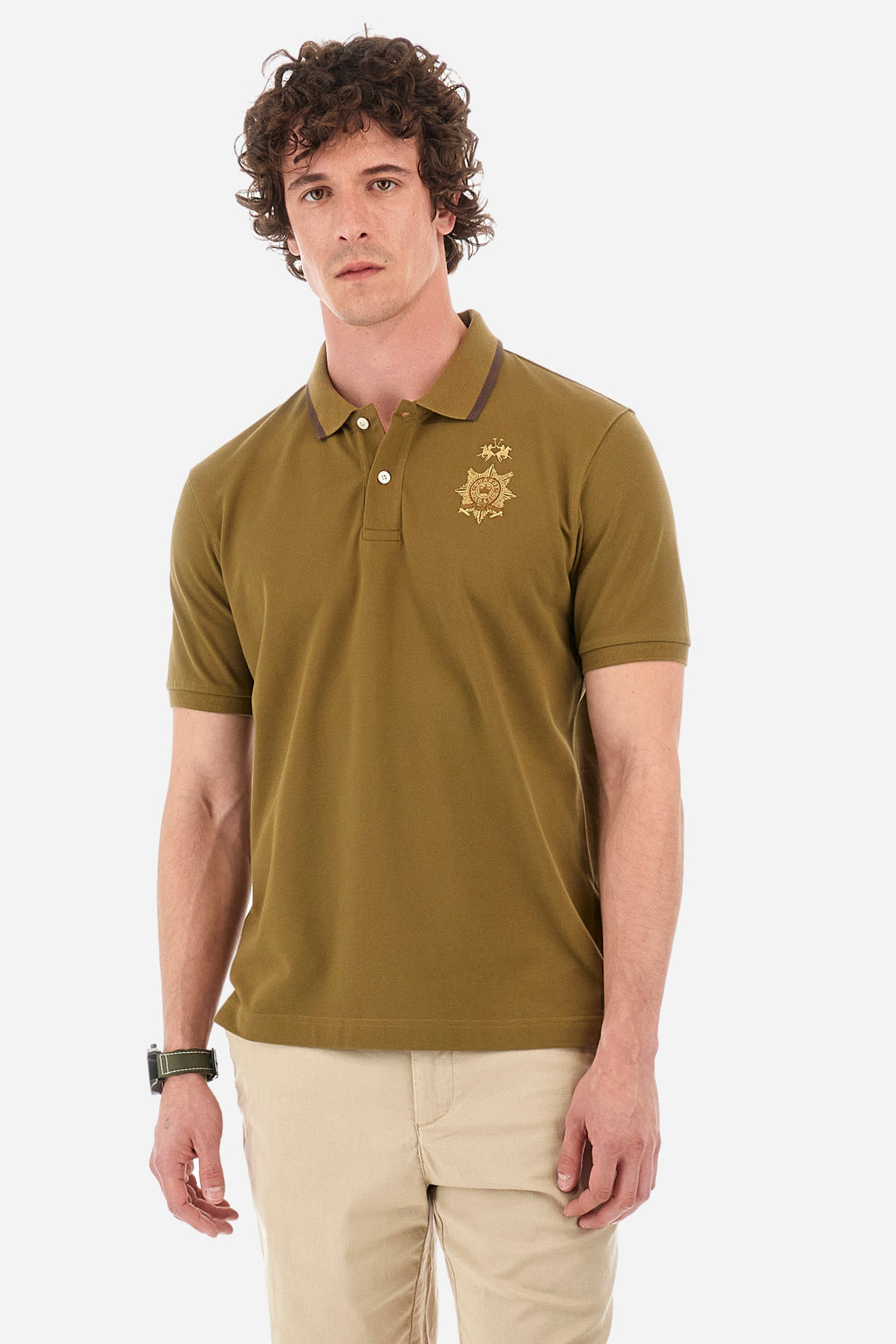 La Martina Regular Fit Polos in Cotton Mix -  YMPG01-PK001- Concorde Fashion#color_green-03197