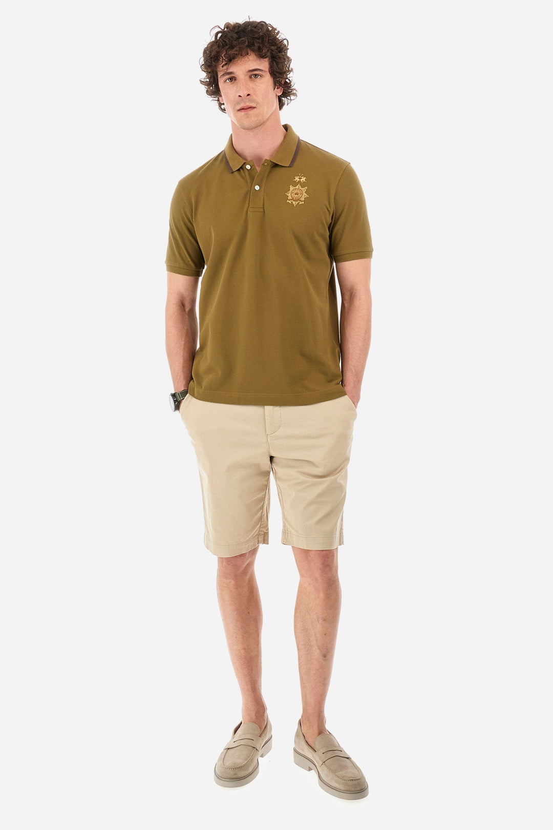 La Martina Regular Fit Polos in Cotton Mix -  YMPG01-PK001- Concorde Fashion#color_green-03197