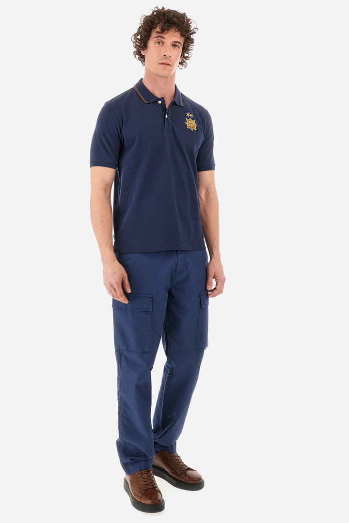 La Martina Regular Fit Polos in Cotton Mix -  YMPG01-PK001- Concorde Fashion#color_navy-07017