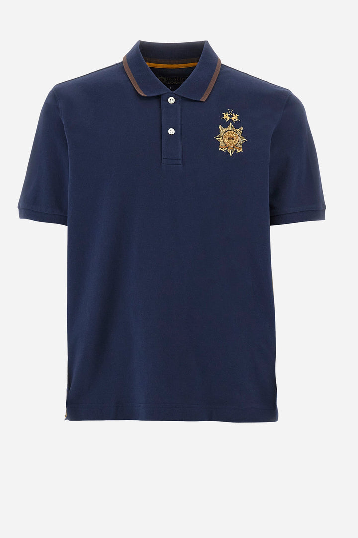 La Martina Regular Fit Polos in Cotton Mix -  YMPG01-PK001- Concorde Fashion#color_navy-07017