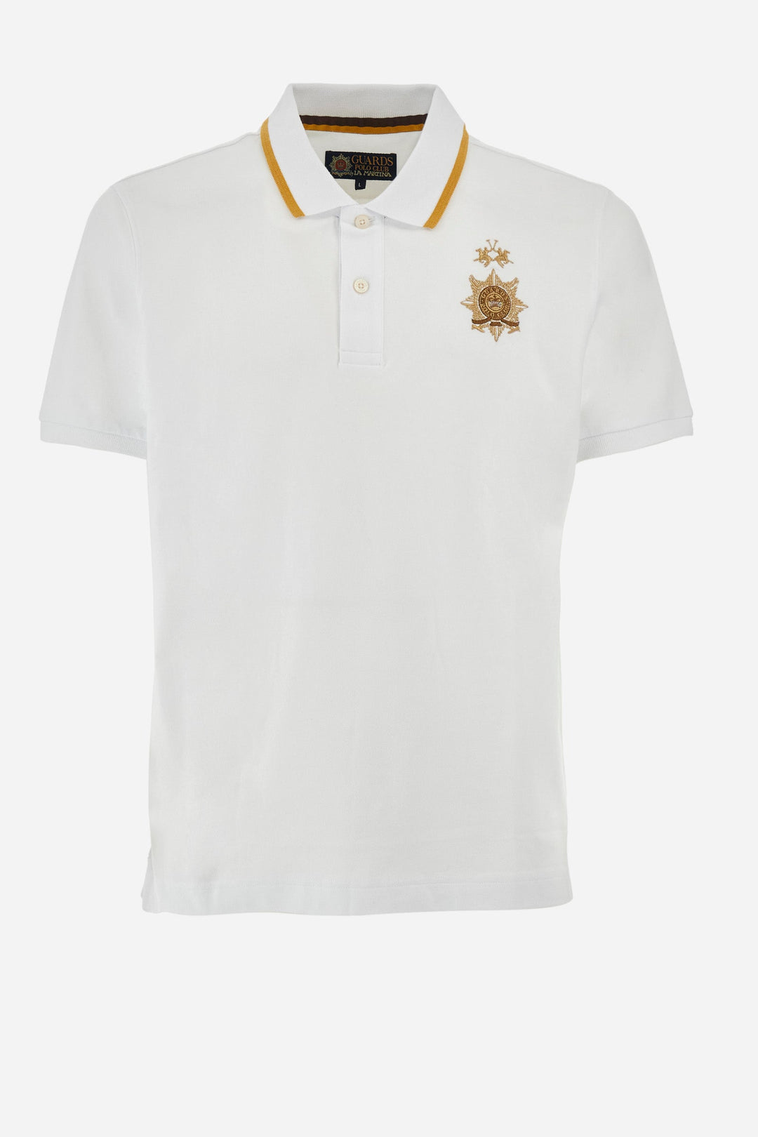 La Martina Regular Fit Polos in Cotton Mix -  YMPG01-PK001- Concorde Fashion#color_white-00001