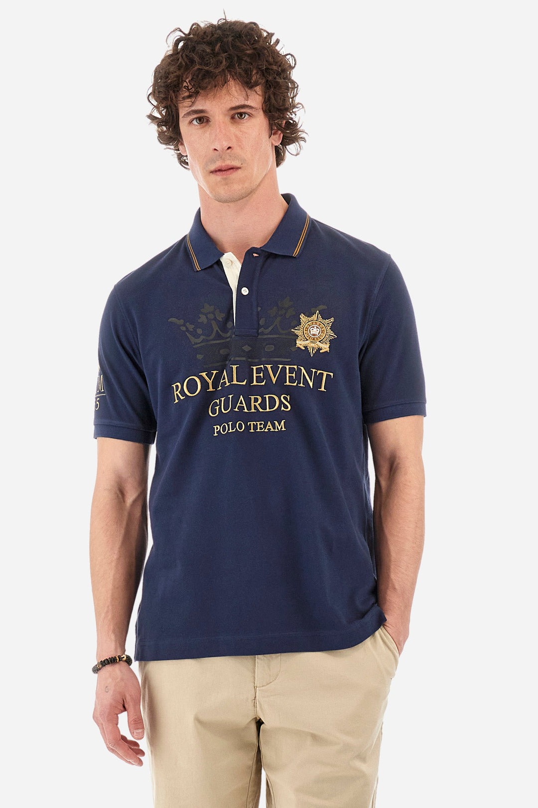 La Martina Regular Fit Polos in Cotton -  YMPG30-PK097- Concorde Fashion#color_navy-07017
