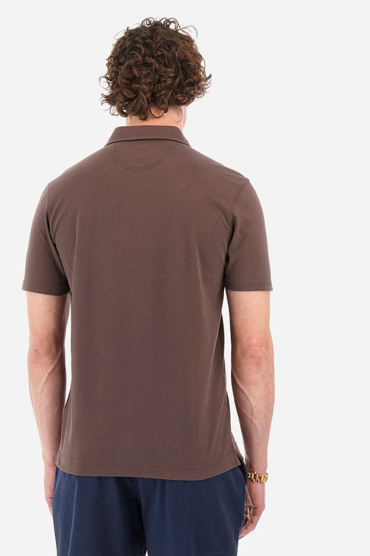 La Martina Regular Fit Polos in Cotton Mix -  YMPG31-PK001- Concorde Fashion#color_brown-04075