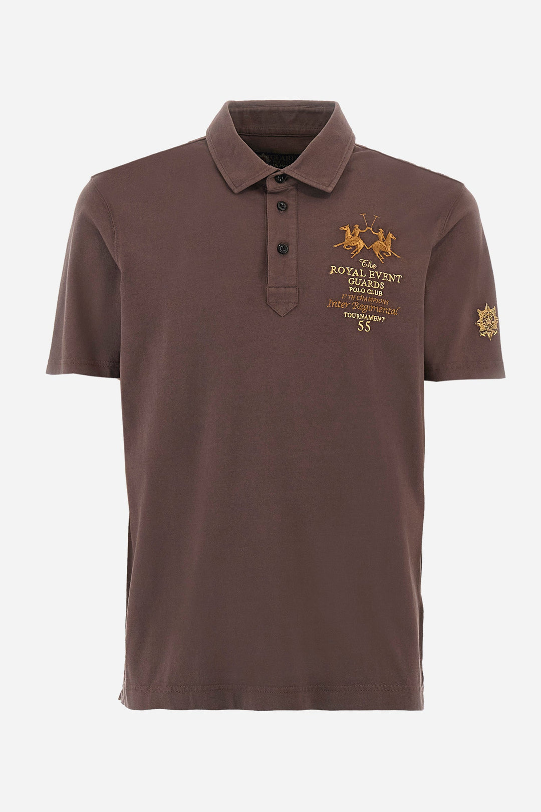 La Martina Regular Fit Polos in Cotton Mix -  YMPG31-PK001- Concorde Fashion#color_brown-04075