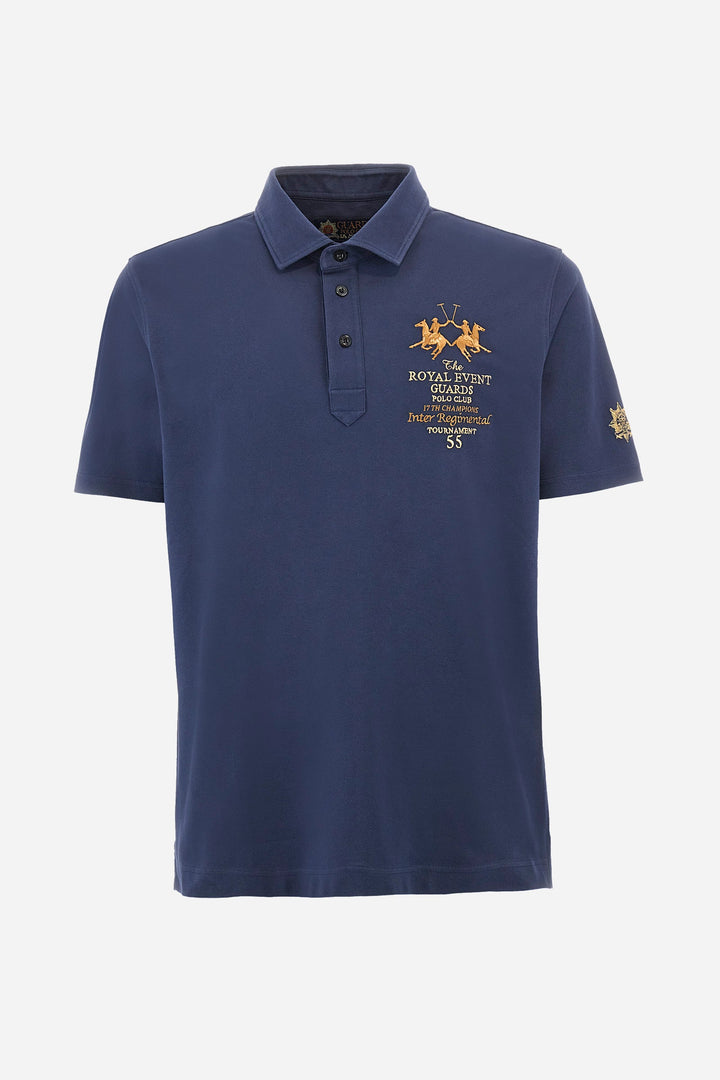 La Martina Regular Fit Polos in Cotton Mix -  YMPG31-PK001- Concorde Fashion#color_navy-07017