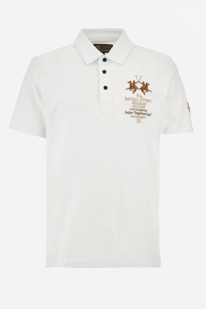 La Martina Regular Fit Polos in Cotton Mix -  YMPG31-PK001- Concorde Fashion#color_white-00001