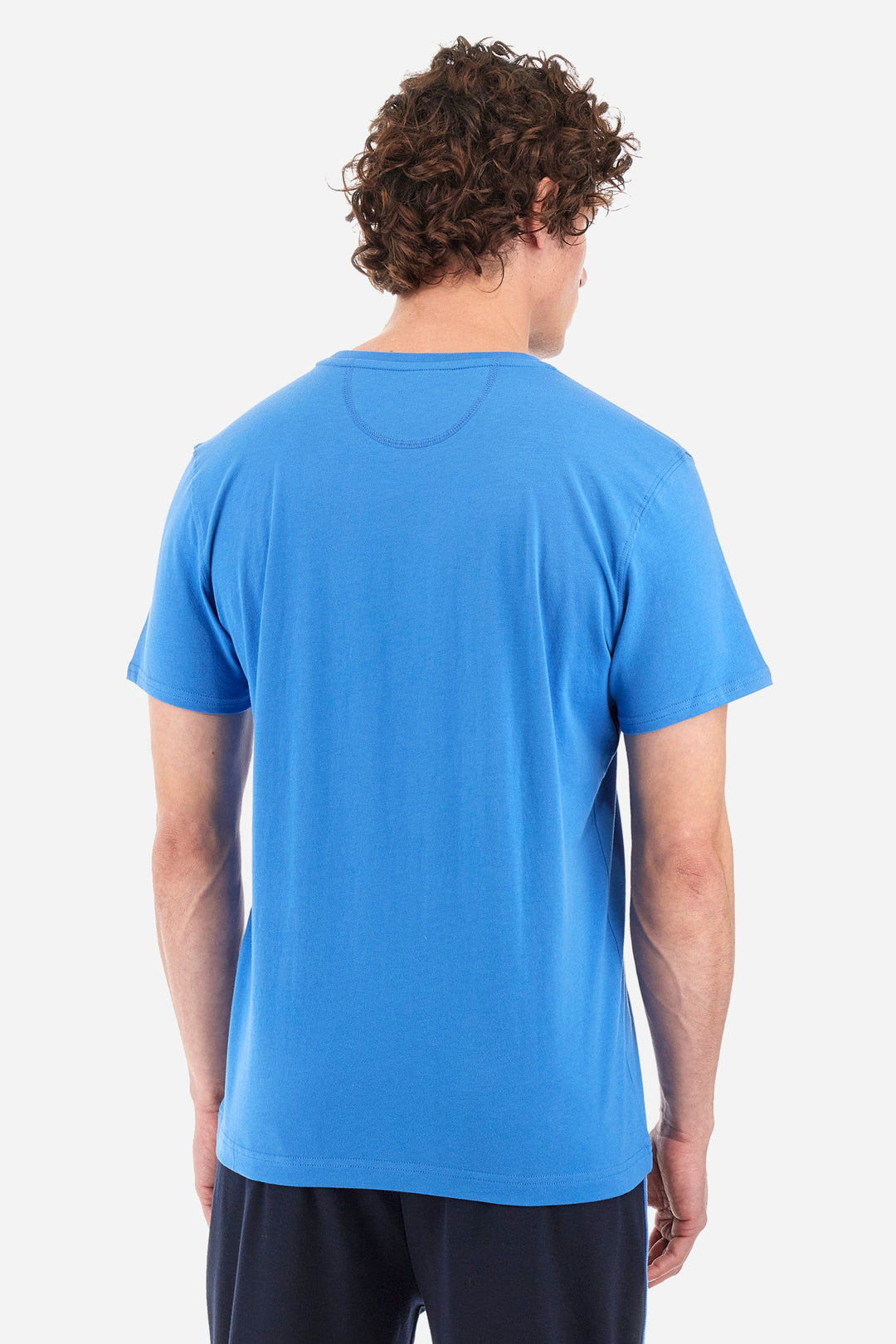 La Martina Regular Fit T-Shirts in Cotton -  YMR001-JS206- Concorde Fashion#color_blue-07205
