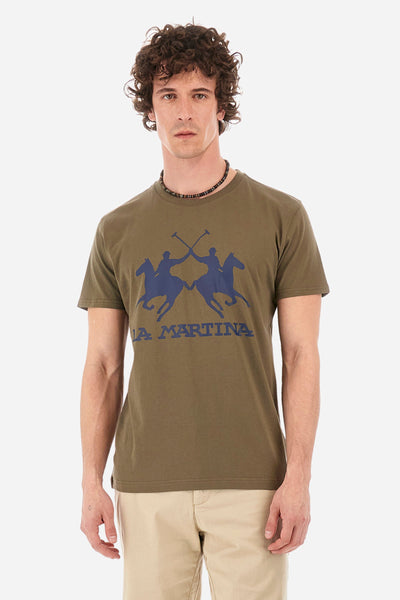 La Martina Regular Fit T-Shirts in Cotton -  YMR001-JS206- Concorde Fashion#color_green-03197