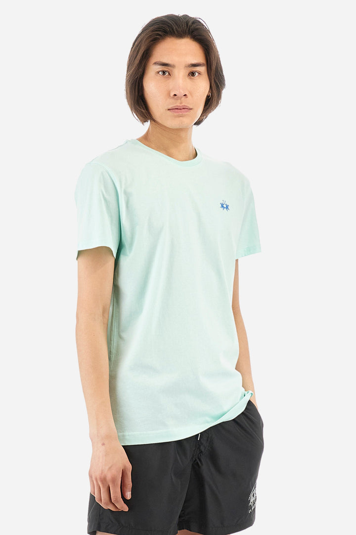 La Martina Regular Fit T-Shirts in Cotton -  YMR004-JS206- Concorde Fashion#color_green-07163