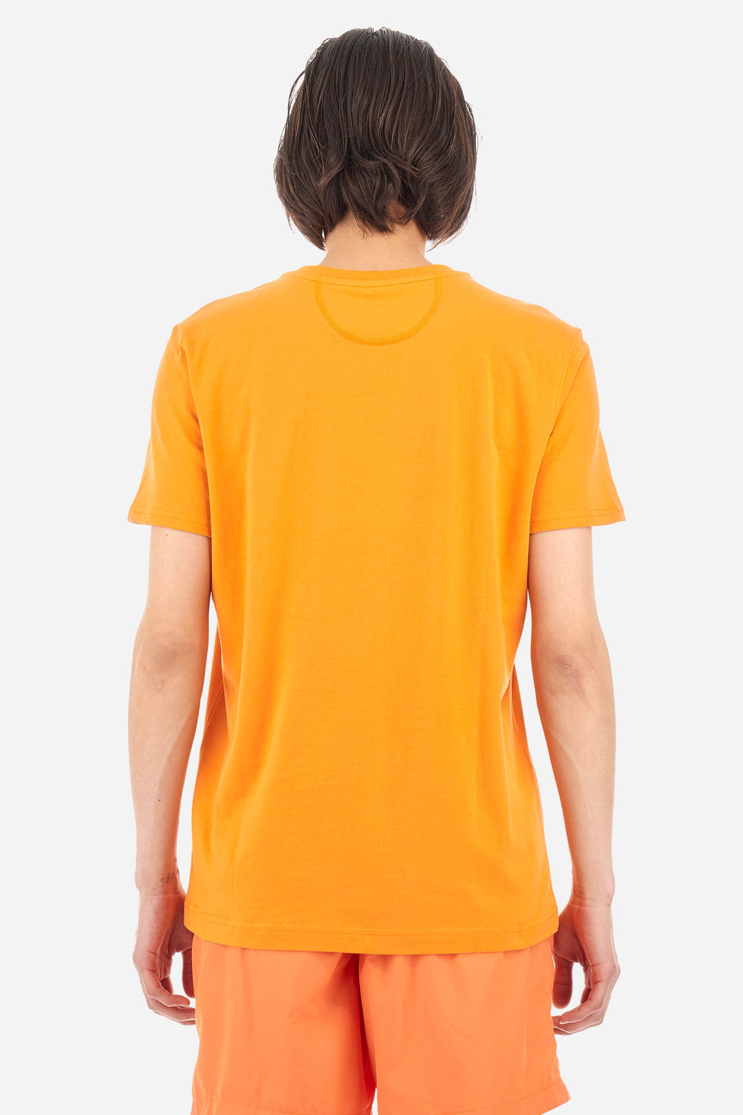 La Martina Regular Fit T-Shirts in Cotton -  YMR004-JS206- Concorde Fashion#color_orange-02163