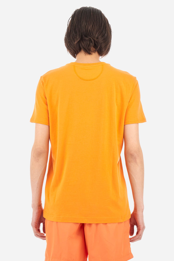 La Martina Regular Fit T-Shirts in Cotton -  YMR004-JS206- Concorde Fashion#color_orange-02163