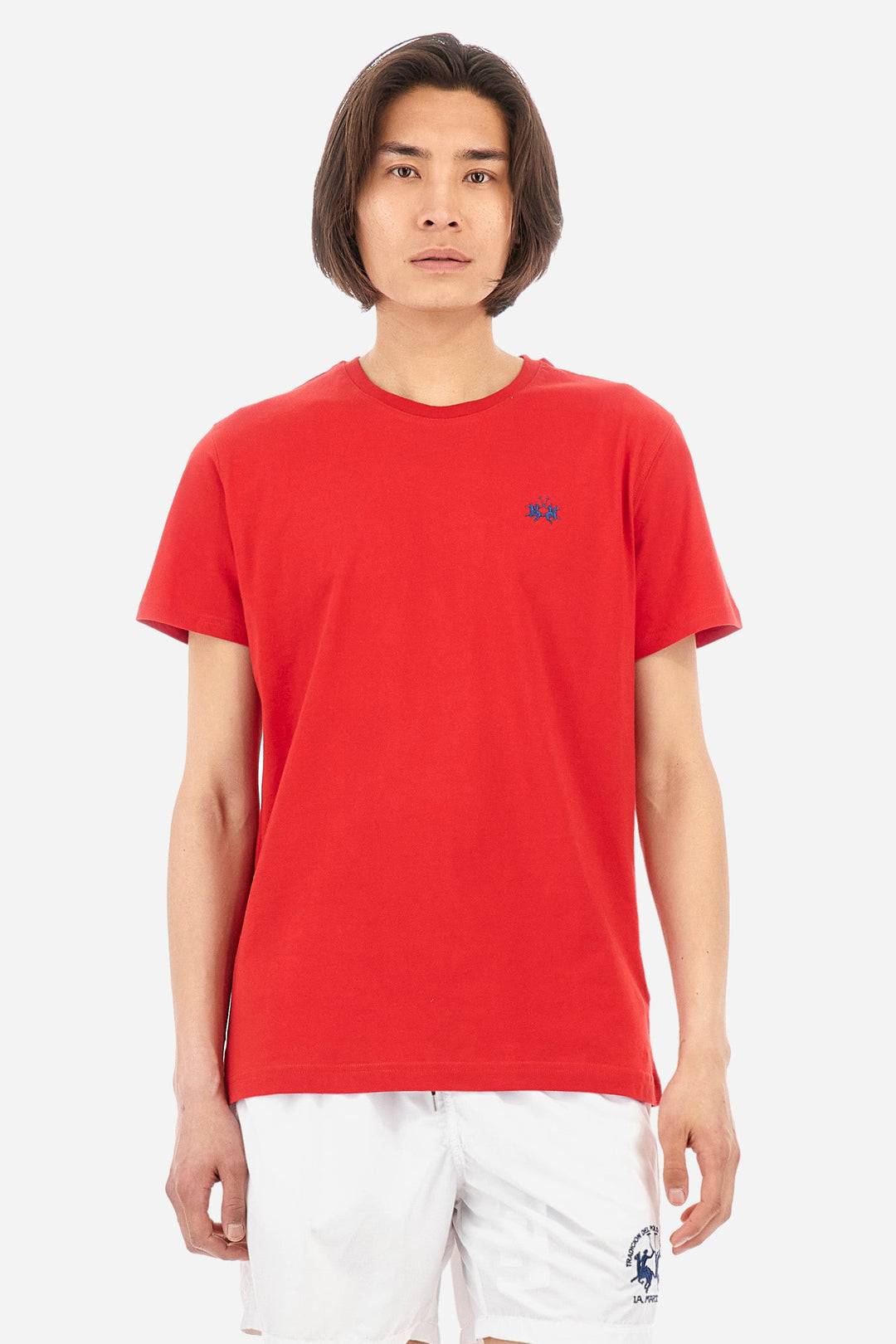 La Martina Regular Fit T-Shirts in Cotton -  YMR004-JS206- Concorde Fashion#color_red-06008