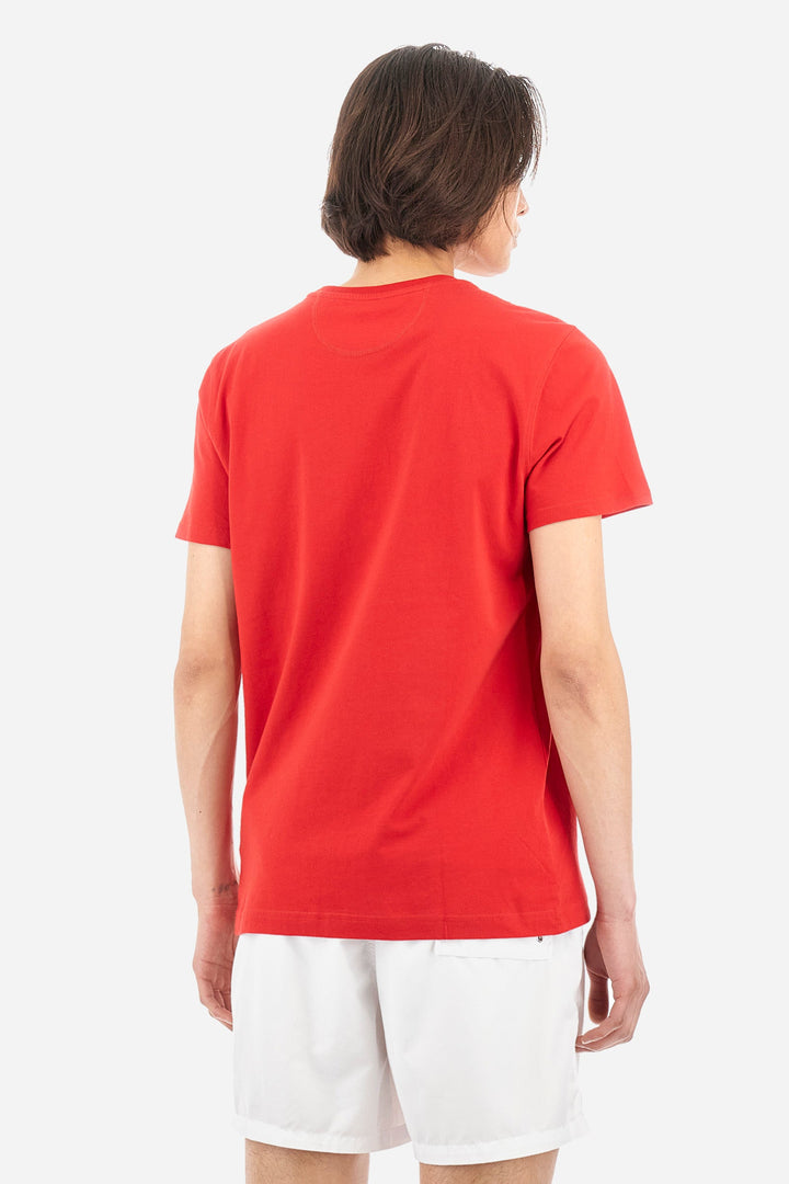 La Martina Regular Fit T-Shirts in Cotton -  YMR004-JS206- Concorde Fashion#color_red-06008