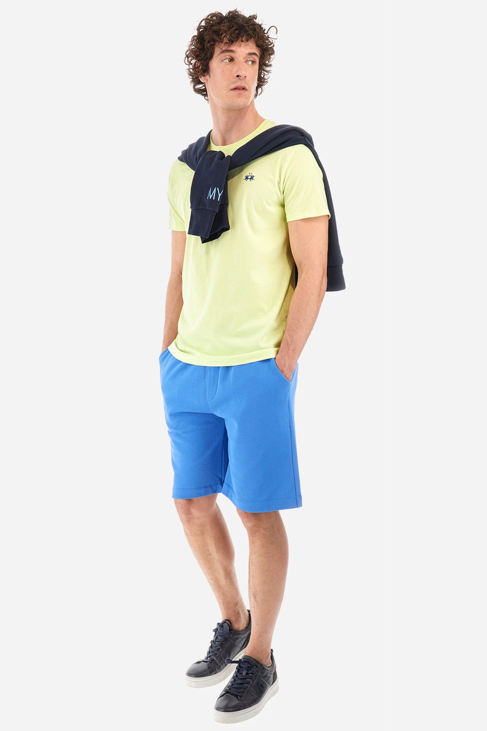 La Martina Regular Fit T-Shirts in Cotton -  YMR004-JS206- Concorde Fashion#color_yellow-03135