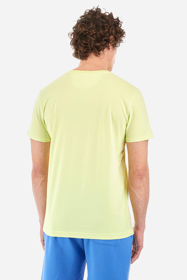La Martina Regular Fit T-Shirts in Cotton -  YMR004-JS206- Concorde Fashion#color_yellow-03135