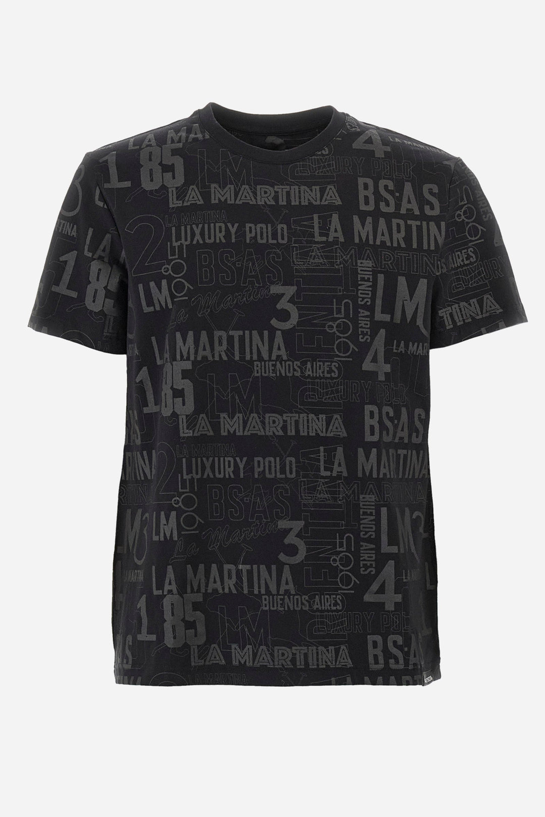 La Martina Regular Fit T-Shirts in Cotton Mix -  YMR008-JS393- Concorde Fashion#color_black-f9295