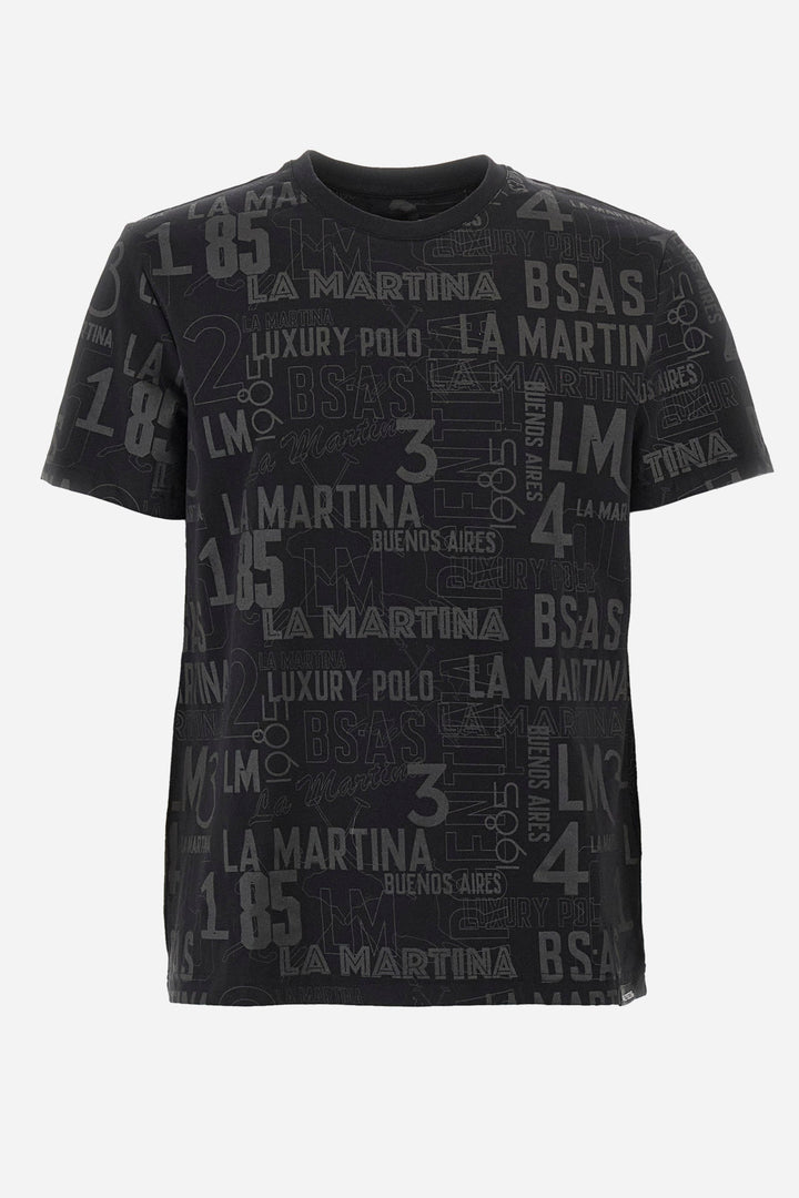La Martina Regular Fit T-Shirts in Cotton Mix -  YMR008-JS393- Concorde Fashion#color_black-f9295