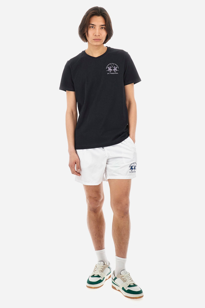 La Martina Regular Fit T-Shirts in Cotton -  YMR009-JS206- Concorde Fashion#color_black-09999