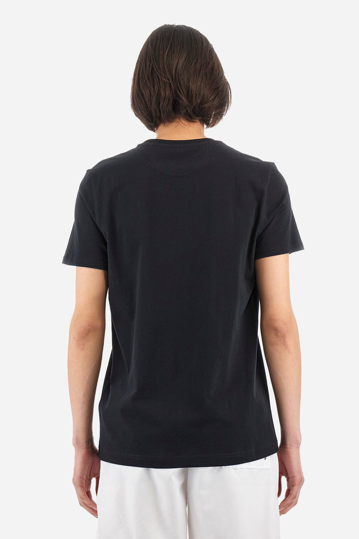 La Martina Regular Fit T-Shirts in Cotton -  YMR009-JS206- Concorde Fashion#color_black-09999