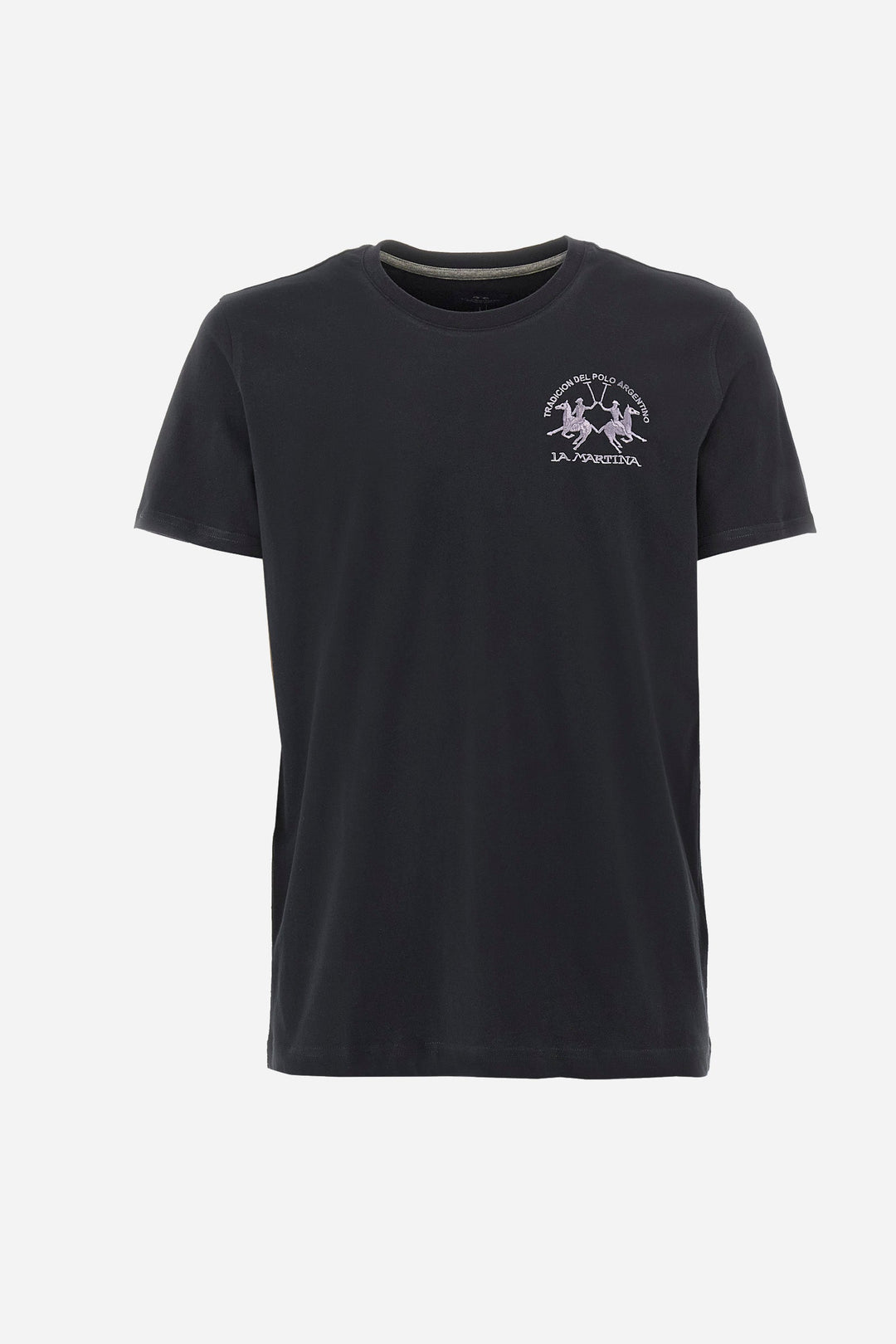 La Martina Regular Fit T-Shirts in Cotton -  YMR009-JS206- Concorde Fashion#color_black-09999