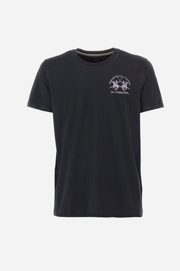 La Martina Regular Fit T-Shirts in Cotton -  YMR009-JS206- Concorde Fashion#color_black-09999