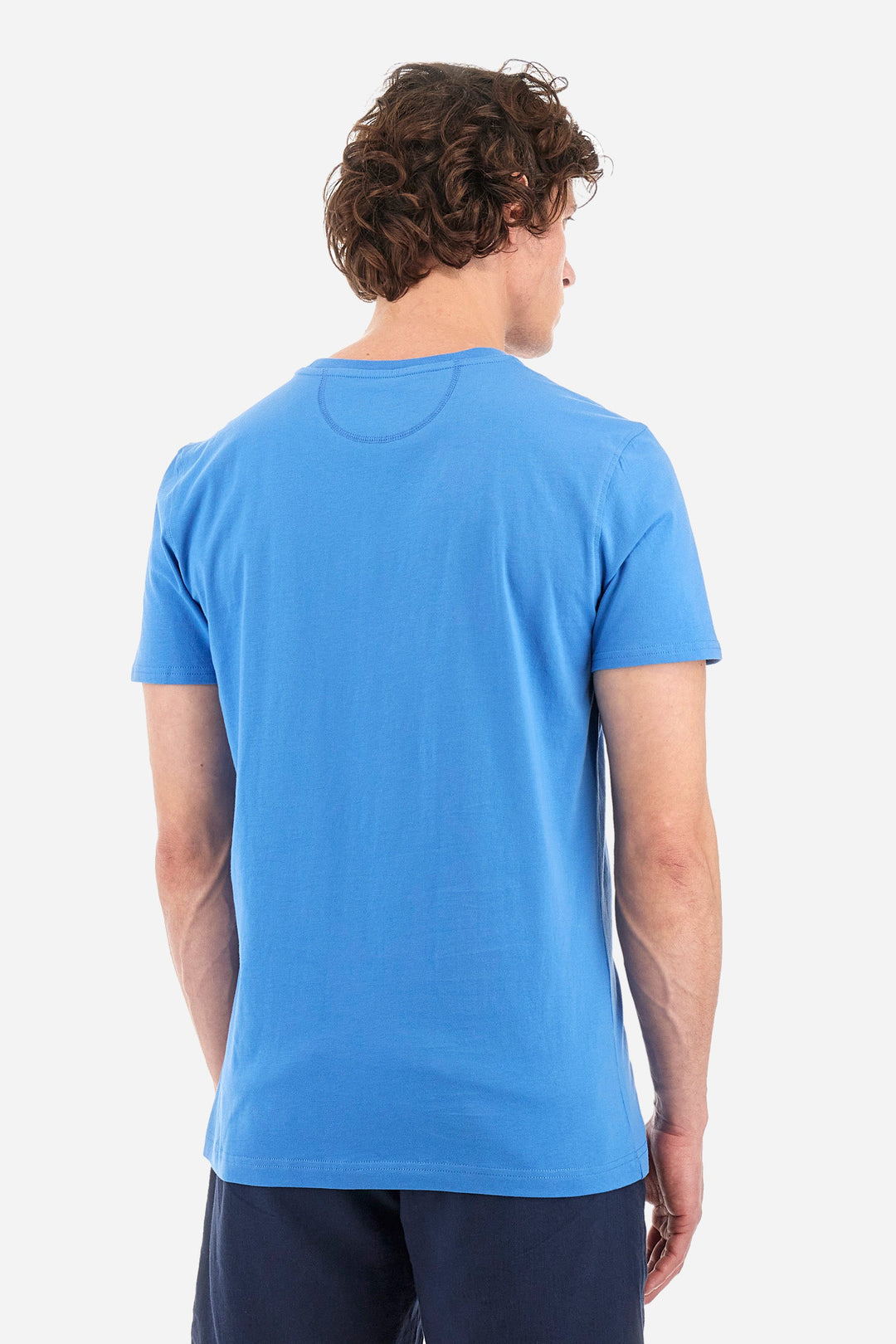 La Martina Regular Fit T-Shirts in Cotton -  YMR009-JS206- Concorde Fashion#color_blue-07205