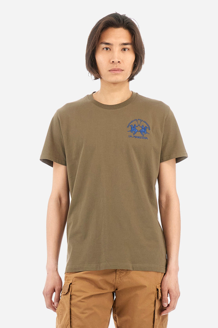 La Martina Regular Fit T-Shirts in Cotton -  YMR009-JS206- Concorde Fashion#color_green-03197