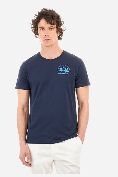 La Martina Regular Fit T-Shirts in Cotton -  YMR009-JS206- Concorde Fashion#color_navy-07017