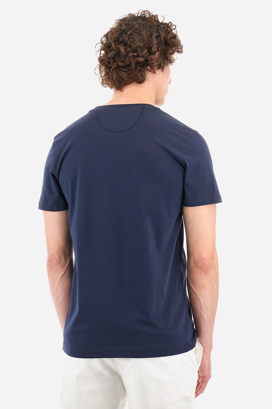 La Martina Regular Fit T-Shirts in Cotton -  YMR009-JS206- Concorde Fashion#color_navy-07017
