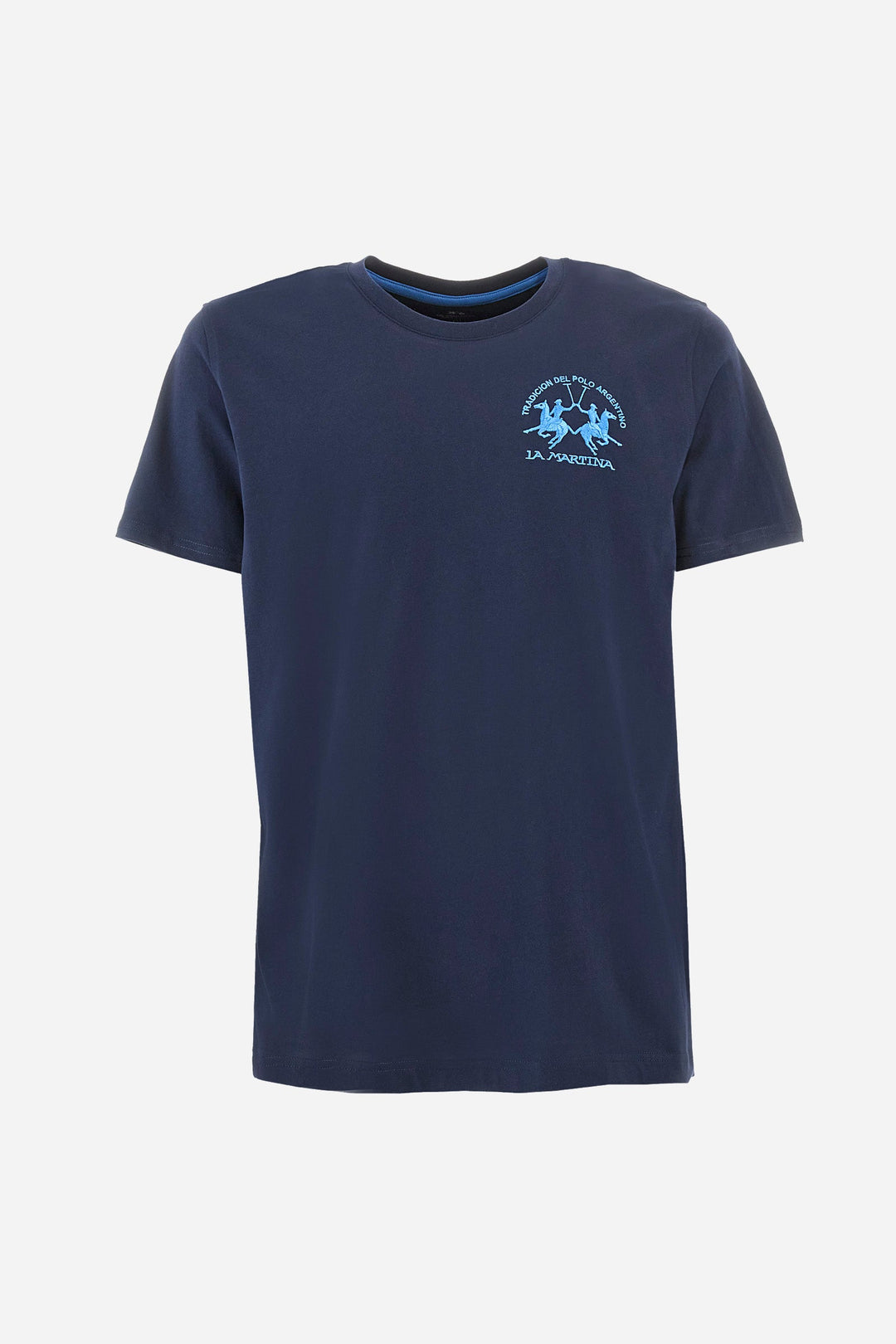 La Martina Regular Fit T-Shirts in Cotton -  YMR009-JS206- Concorde Fashion#color_navy-07017