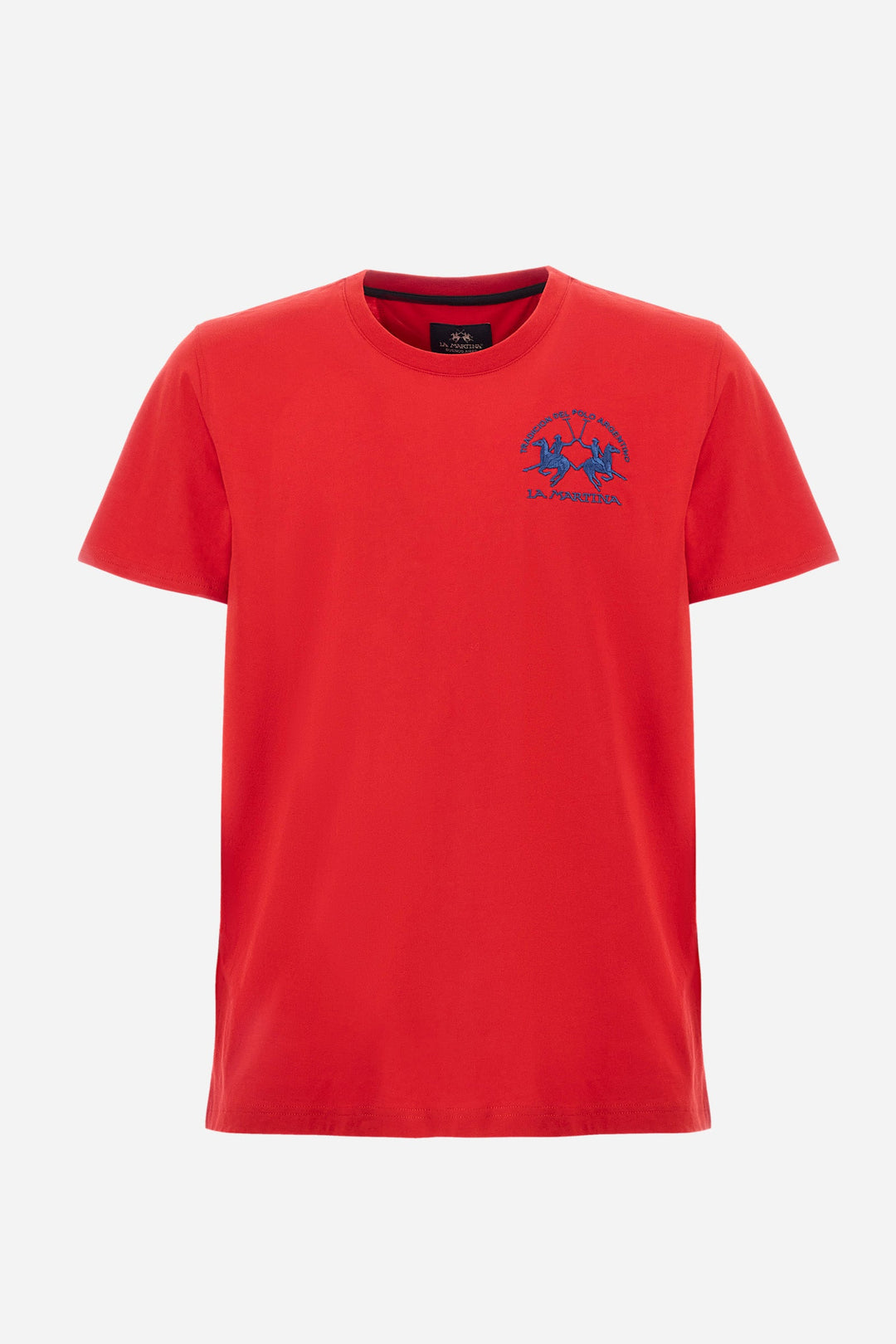 La Martina Regular Fit T-Shirts in Cotton -  YMR009-JS206- Concorde Fashion#color_red-06008
