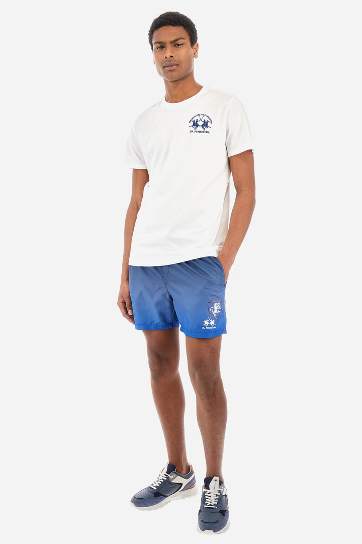 La Martina Regular Fit T-Shirts in Cotton -  YMR009-JS206- Concorde Fashion#color_white-00001