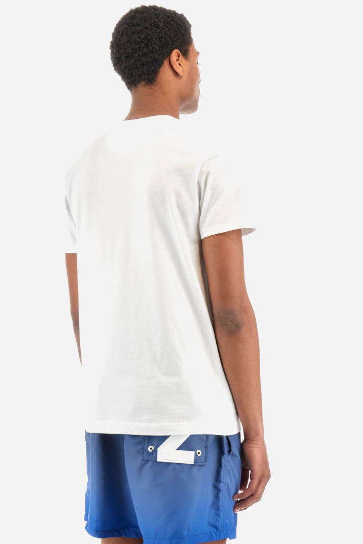 La Martina Regular Fit T-Shirts in Cotton -  YMR009-JS206- Concorde Fashion#color_white-00001