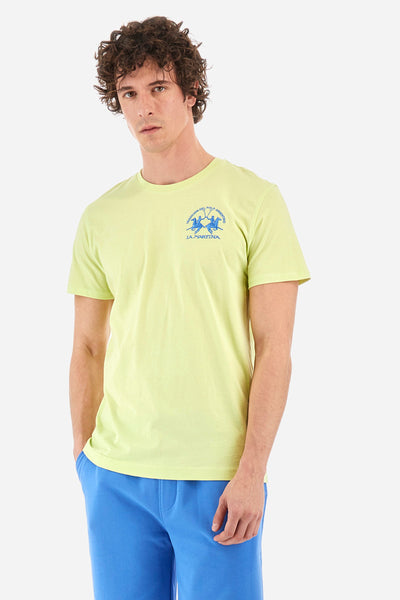 La Martina Regular Fit T-Shirts in Cotton -  YMR009-JS206- Concorde Fashion#color_yellow-03135