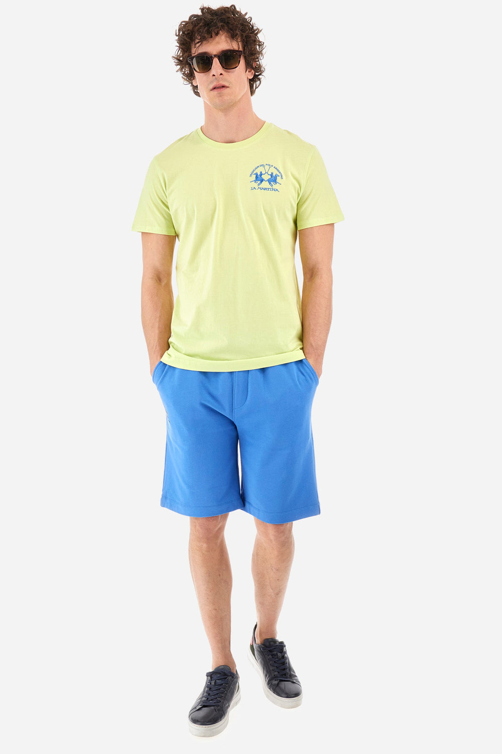 La Martina Regular Fit T-Shirts in Cotton -  YMR009-JS206- Concorde Fashion#color_yellow-03135