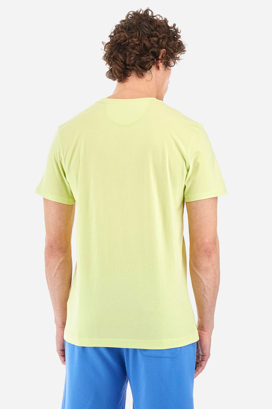 La Martina Regular Fit T-Shirts in Cotton -  YMR009-JS206- Concorde Fashion#color_yellow-03135