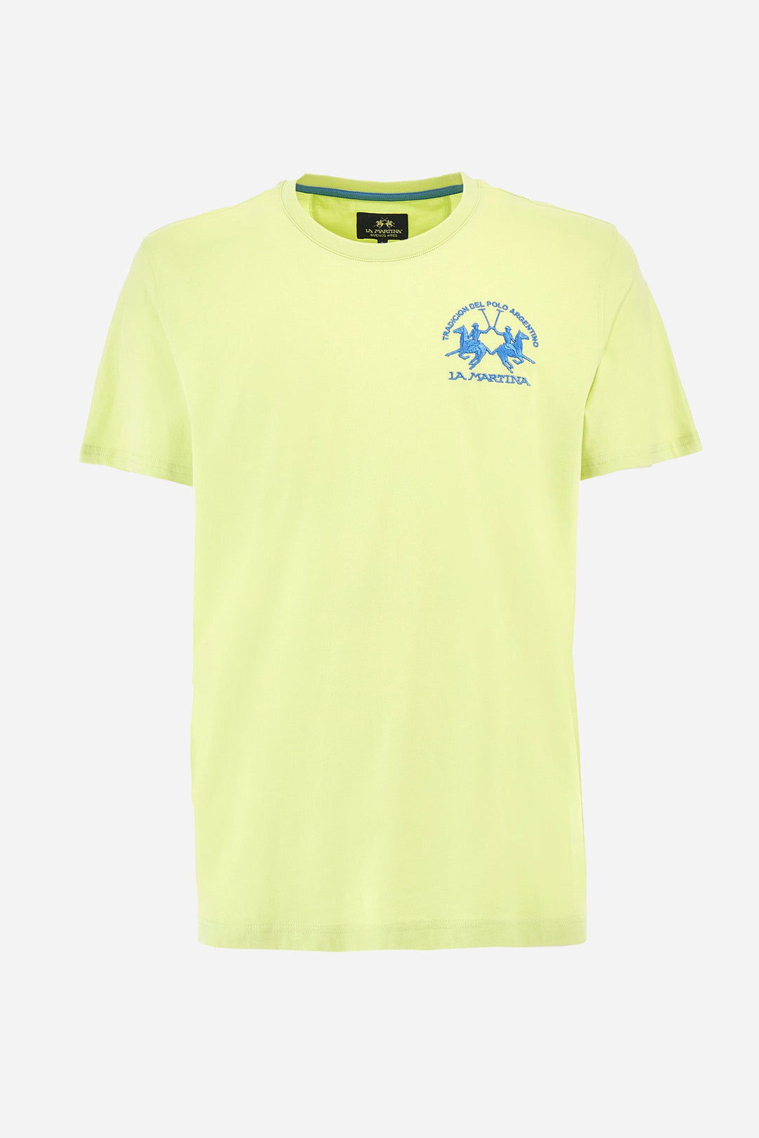 La Martina Regular Fit T-Shirts in Cotton -  YMR009-JS206- Concorde Fashion#color_yellow-03135