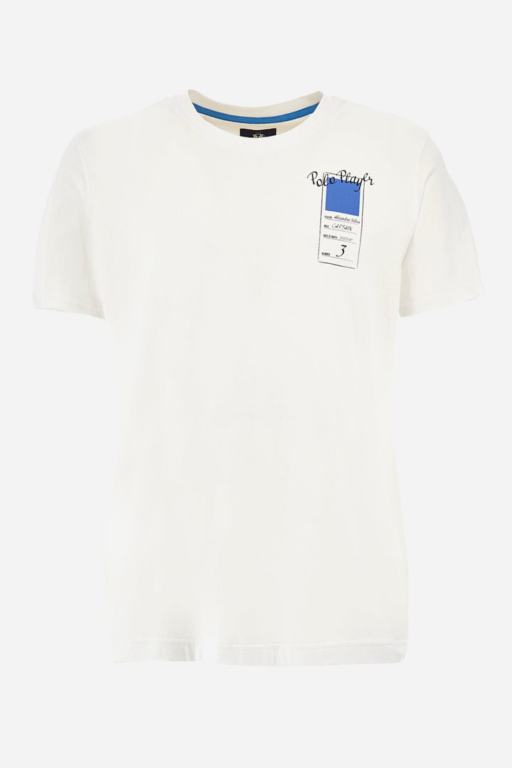 La Martina Regular Fit T-Shirts in Cotton -  YMR011-JS206- Concorde Fashion#color_white-00001