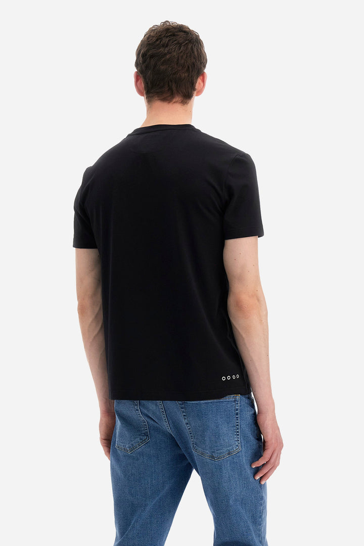 La Martina Regular Fit T-Shirts in Cotton Mix -  YMR305-JS324- Concorde Fashion#color_black-09999