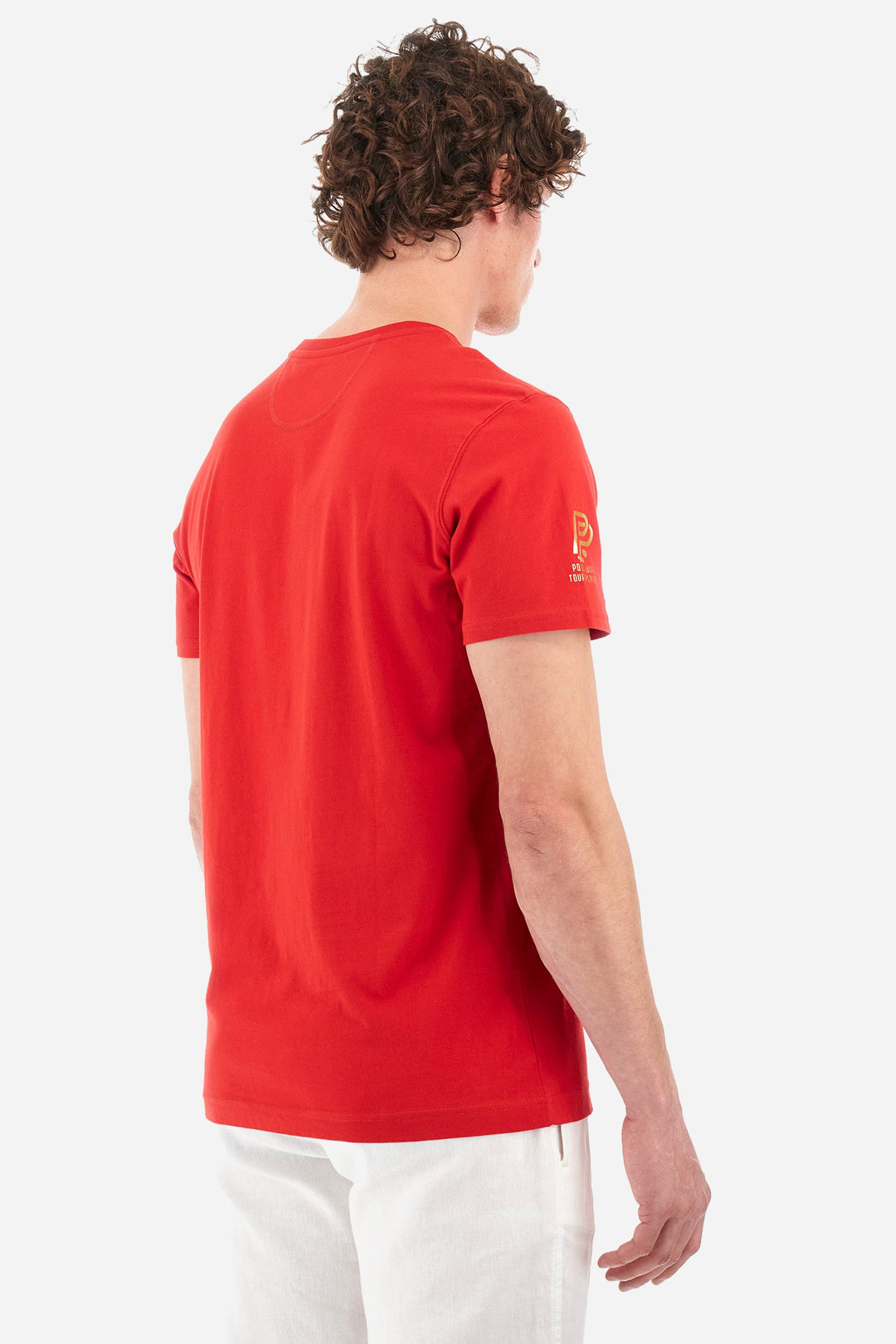 La Martina Regular Fit T-Shirts in Cotton -  YMR306-JS206- Concorde Fashion#color_red-06008