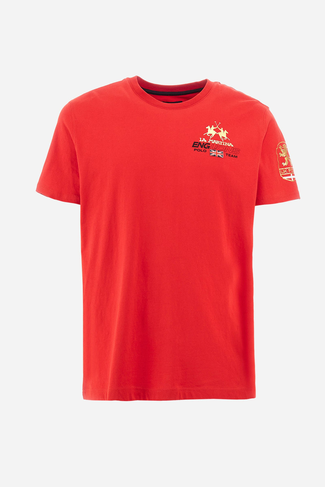 La Martina Regular Fit T-Shirts in Cotton -  YMR306-JS206- Concorde Fashion#color_red-06008