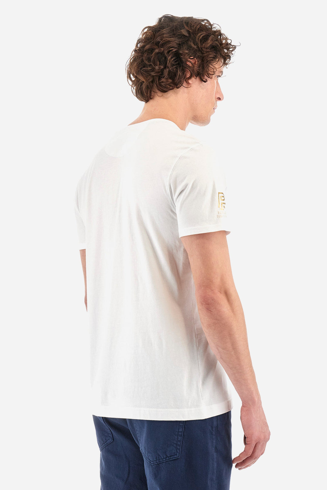 La Martina Regular Fit T-Shirts in Cotton -  YMR306-JS206- Concorde Fashion#color_white-00001