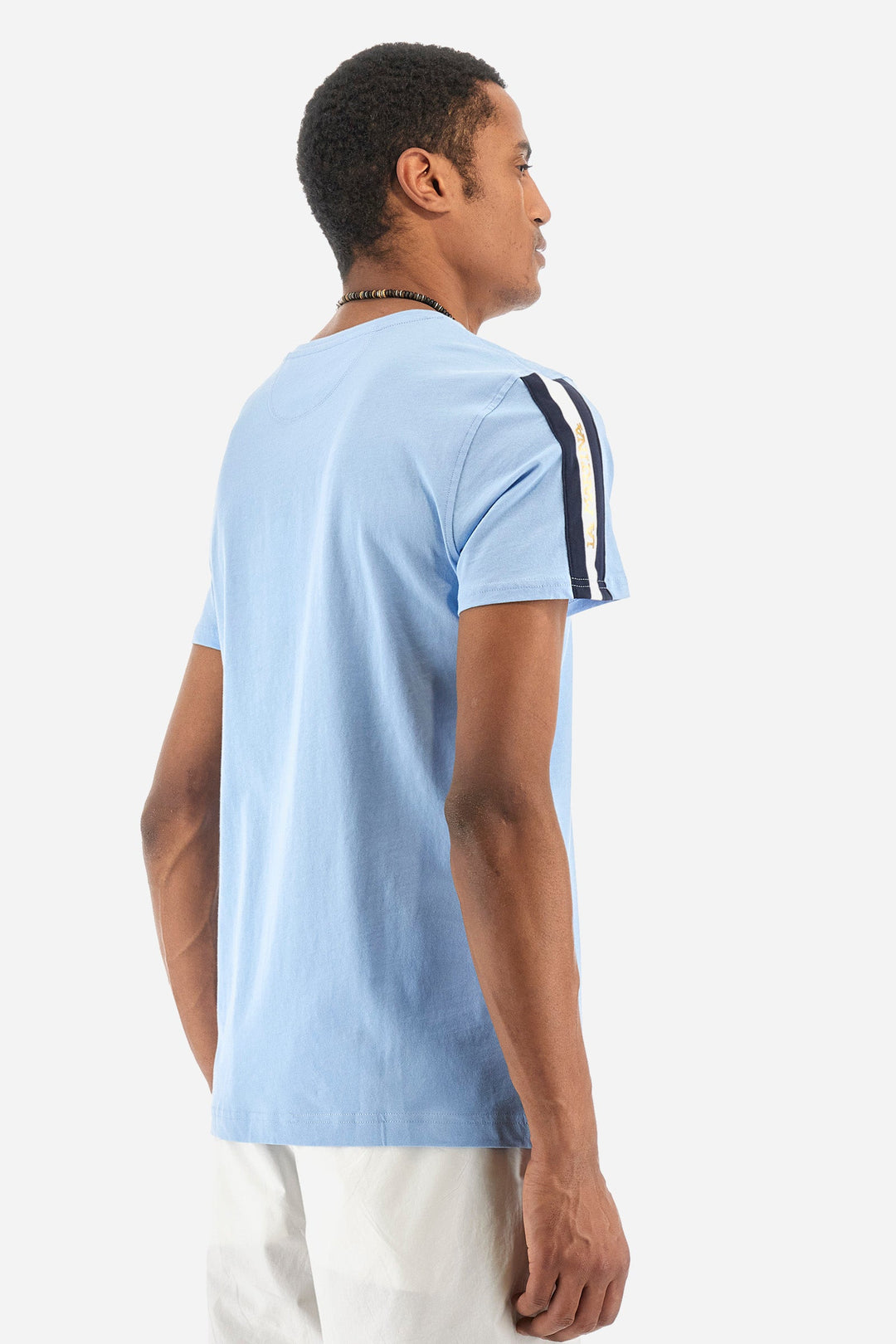 La Martina Regular Fit T-Shirts in Cotton -  YMR307-JS206- Concorde Fashion#color_blue-07003