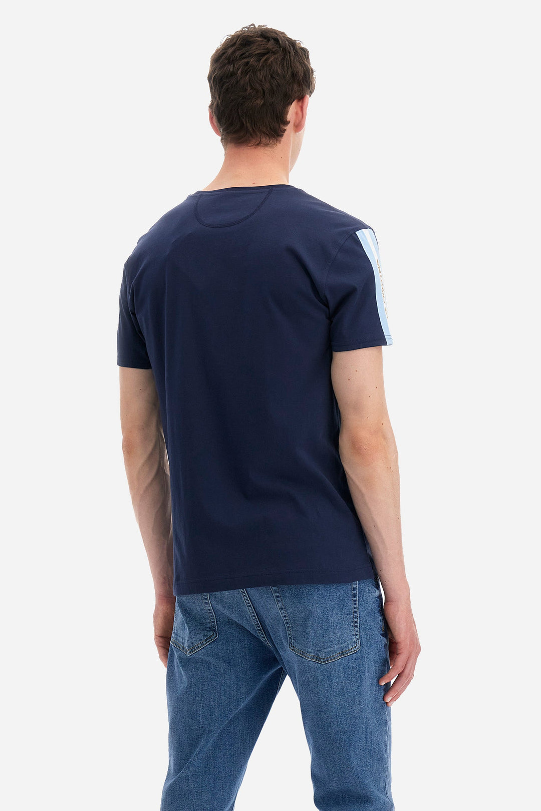 La Martina Regular Fit T-Shirts in Cotton -  YMR307-JS206- Concorde Fashion#color_navy-07017