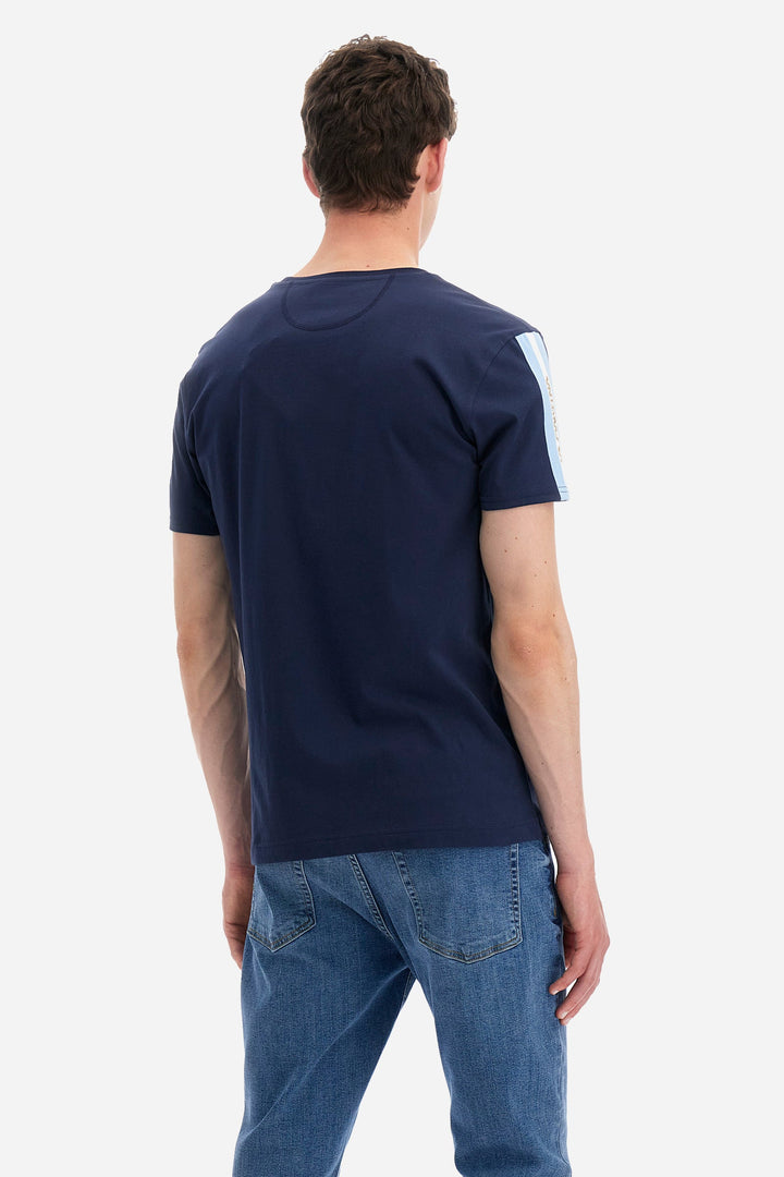 La Martina Regular Fit T-Shirts in Cotton -  YMR307-JS206- Concorde Fashion#color_navy-07017