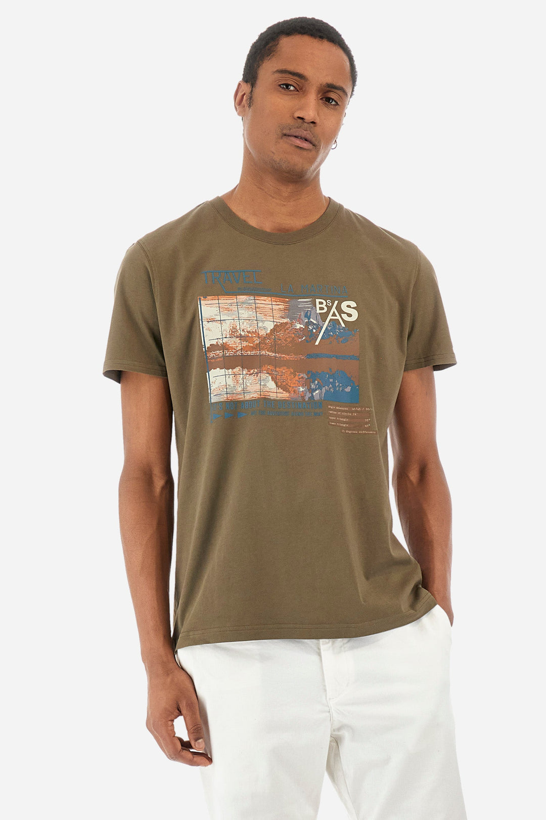 La Martina Regular Fit T-Shirts in Cotton -  YMR312-JS206- Concorde Fashion#color_green-03197