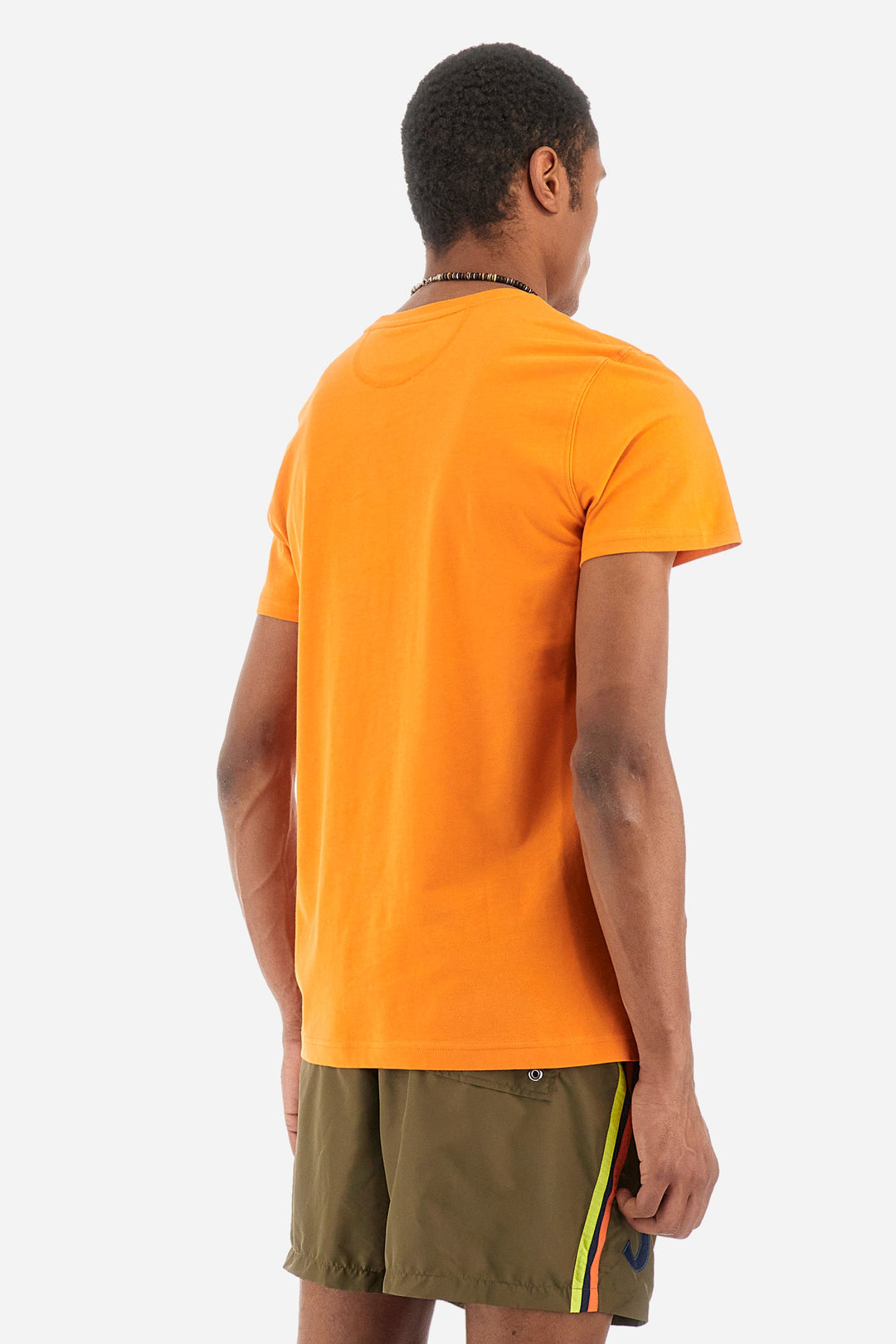 La Martina Regular Fit T-Shirts in Cotton -  YMR314-JS206- Concorde Fashion#color_orange-02163