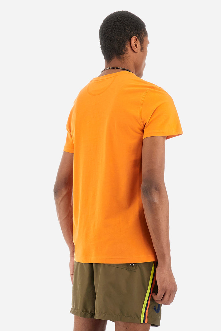 La Martina Regular Fit T-Shirts in Cotton -  YMR314-JS206- Concorde Fashion#color_orange-02163